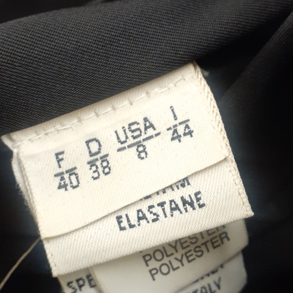 Guyfulop Navy Tan leather Trim Blazer Italy jacket - Picture 9 of 11